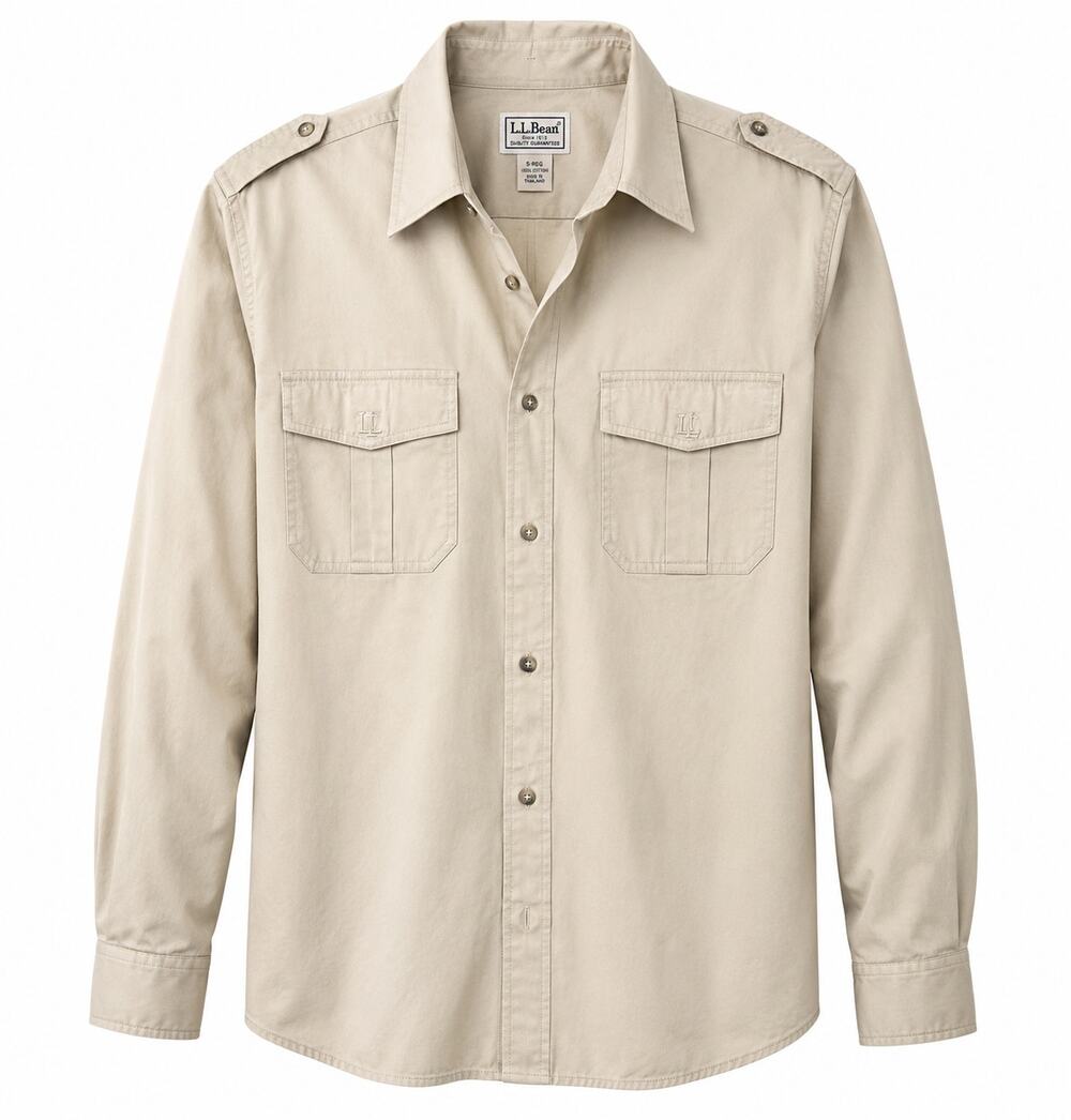 L.L.Bean Safari Utility Shirt XL Coastal Grandpa Outdoor Classic